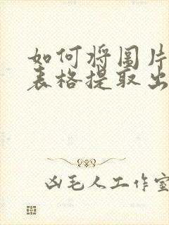 如何将图片里的表格提取出来