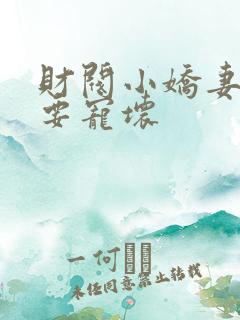 财阀小娇妻叔你要宠坏