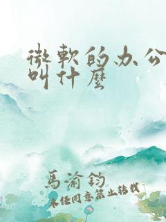 微软的办公软件叫什么