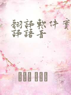 翻译软件实时翻译语音