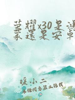 荣耀x30是鸿蒙还是安卓
