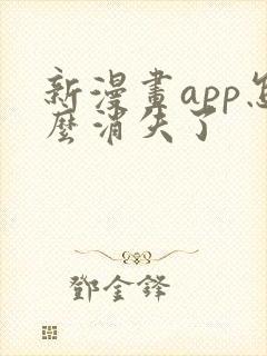 新漫画app怎么消失了