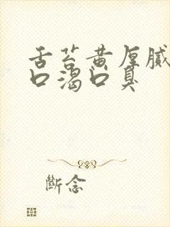 舌苔黄厚腻口干口渴口臭