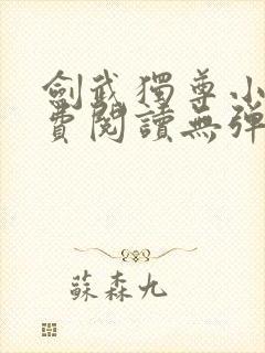 剑武独尊小说免费阅读无弹窗
