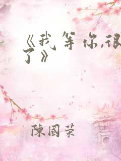 《我等你,很久了》