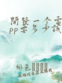 开发一个电商app要多少钱