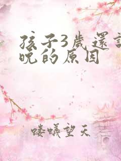 孩子3岁还说话晚的原因