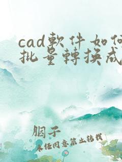 cad软件如何批量转换成pdf