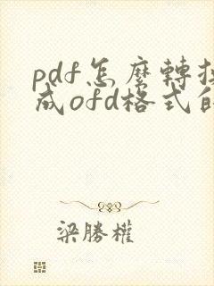 pdf怎么转换成ofd格式的电子发票