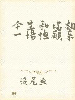 今生和你相遇了一场但愿来生别再遇上