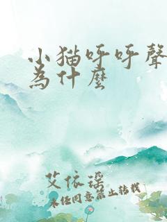 小猫呼呼声音是为什么