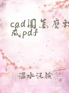 cad图怎么转成pdf