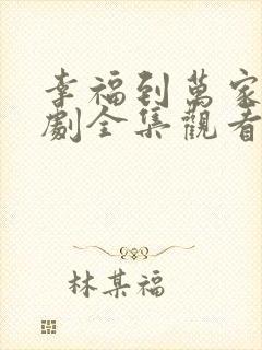 幸福到万家电视剧全集观看