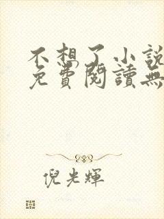 不想了小说全文免费阅读无弹窗