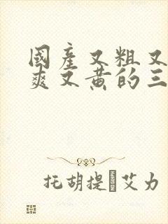 国产又粗又猛又爽又黄的三级视频