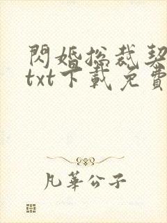 闪婚总裁契约妻txt下载免费