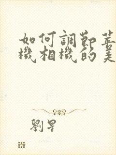 如何调节苹果手机相机的美颜功能