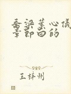 乔梁叶心仪最新章节白的