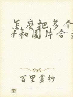 怎么把多个pdf和图片合并成一个pdf