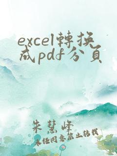 excel转换成pdf分页