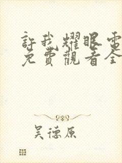 许我耀眼电视剧免费观看全集完整版