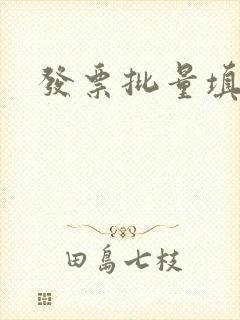 发票批量填开