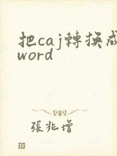 把caj转换成word