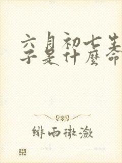 六月初七生的孩子是什么命