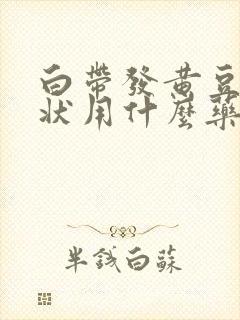 白带发黄豆腐渣状用什么药
