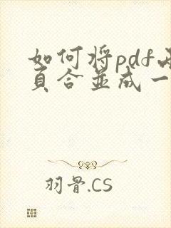 如何将pdf两页合并成一页打印