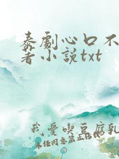 泰剧心口不一原著小说txt