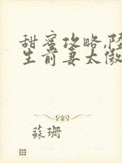 甜蜜攻略,陆先生前妻太傲娇