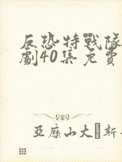 反恐特战队电视剧40集免费观看