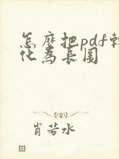 怎么把pdf转化为长图