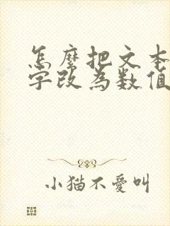 怎么把文本型数字改为数值型数字