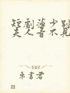 短剧薄少别演了夫人看不见免费观看全集
