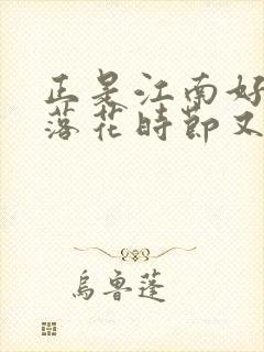 正是江南好风景落花时节又逢君什么意思