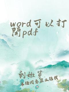word可以打开pdf