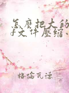怎么把大的pdf文件压缩小