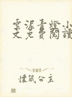 云泥青灯小说全文免费阅读无弹窗
