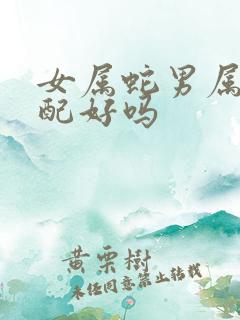 女属蛇男属兔婚配好吗