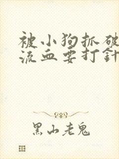 被小狗抓破皮没流血要打针吗