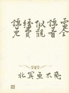 锦绣似锦电视剧免费观看全集高清