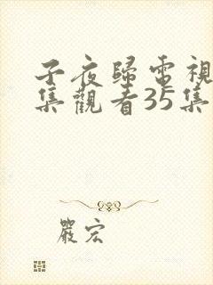 子夜归电视剧全集观看35集