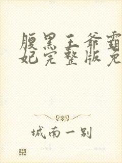 腹黑王爷霸道王妃完整版免费阅读