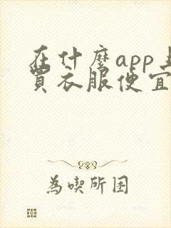 在什么app上买衣服便宜又好