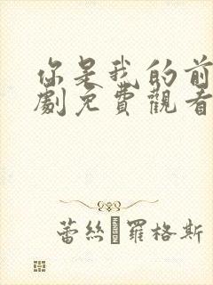 你是我的前妻短剧免费观看