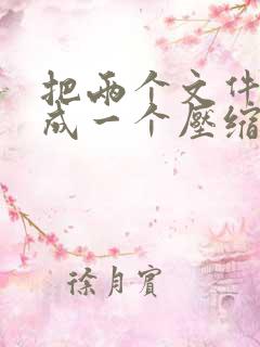 把两个文件压缩成一个压缩包