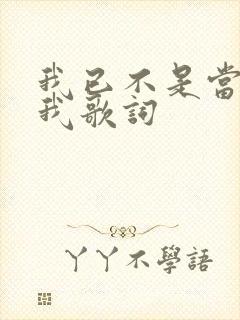 我已不是当年的我歌词