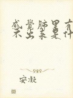 感觉肺里有痰咳不出来是什么原因